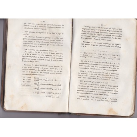 Traité d'arithmétique par questions réponses, 1854, Morand - manuels mathématiques,