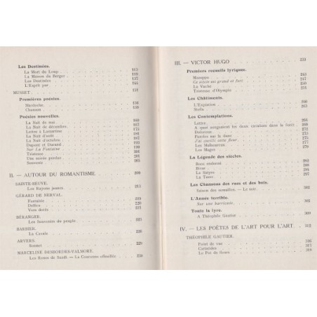 Morceaux choisis des poètes français XIXe et XXe, Dulong et Clarac - littérature XIXe siècle