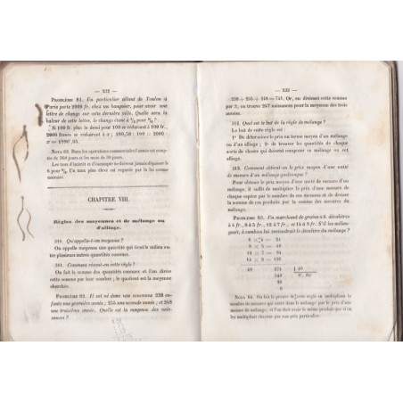 Traité d'arithmétique par questions réponses, 1854, Morand - manuels mathématiques,