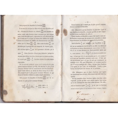 Traité d'arithmétique par questions réponses, 1854, Morand - manuels mathématiques,