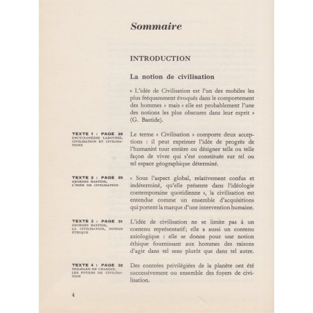 Civilisation contemporaine, Baudouy et Moussay, 1973 - manuel de littérature
