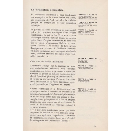 Civilisation contemporaine, Baudouy et Moussay, 1973 - manuel de littérature
