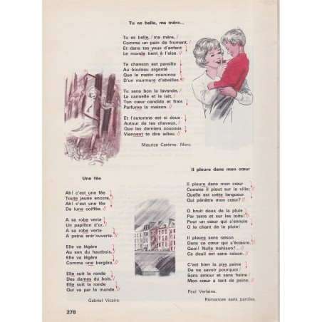 Lecture, vocabulaire, expression orale et écrite, récitation, cours moyen 1 et 2 livre 1, Rigaud et Vasconi