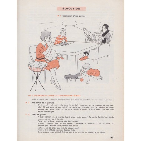 Lecture, vocabulaire, expression orale et écrite, récitation, cours moyen 1 et 2 livre 1, Rigaud et Vasconi