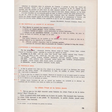 Lecture, vocabulaire, expression orale et écrite, récitation, cours moyen 1 et 2 livre 1, Rigaud et Vasconi