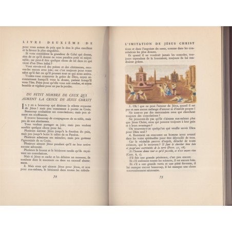 L'imitation de Notre Seigneur Jésus-Christ, Abbé de Lamenais, 1946, gouaches Jean Hugo - illustrateur, Ecritures saintes, Bible,