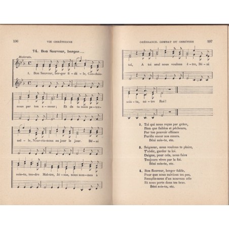 Cantiques à l'usage des écoles du Dimanche, agence des sociétés religieuses Lausanne, 1908 - partitions de musique, chants