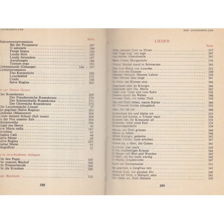 Lourdes, manuel du pèlerin, Tardy, 1962, der Lourdespilger  -, pèlerinage à Lourdes pour Alsaciens,, cantiques, Lieder,