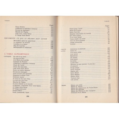 Lourdes, manuel du pèlerin, Tardy, 1962, der Lourdespilger  -, pèlerinage à Lourdes pour Alsaciens,, cantiques, Lieder,