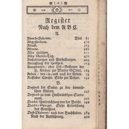 Daté 1765, Das katholische Straßburger Bett-Buch, Josephum Waldner - religion, alsatiques, Strasbourg