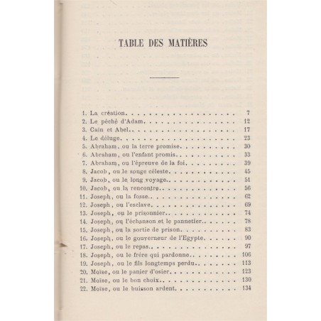 Ligne après ligne instructions religieuses adaptées à l'intelligence des enfants, Mortimer 1897, catéchisme, Ancien Testament