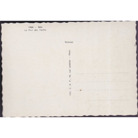Sète, le port des yachts - carte postale département 34 Hérault, bateaux