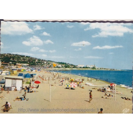 Sète, la plage du Lazaret - carte postale département 34 Hérault