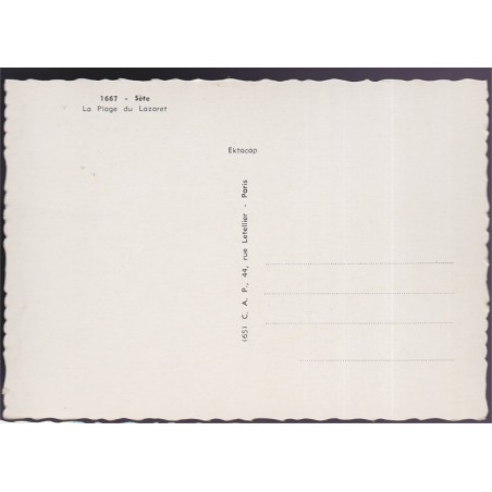 Sète, la plage du Lazaret - carte postale département 34 Hérault