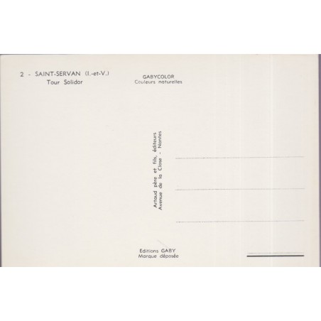 Saint-Servan, tour Solidor - carte postale département 35 Ille-et-Vilaine Bretagne