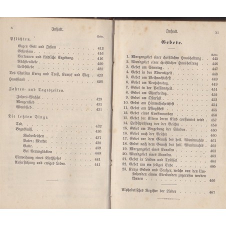 Sammlung geistlicher Lieder netst Gebeten, 1877, Augsburgischer Confession - protestantisme, cantiques, Lieder, Alsatiques