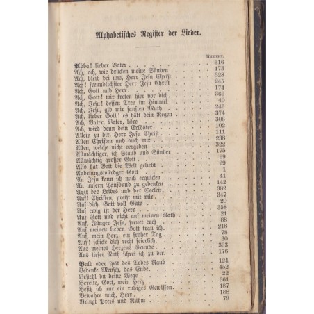 Sammlung geistlicher Lieder netst Gebeten, 1877, Augsburgischer Confession - protestantisme, cantiques, Lieder, Alsatiques