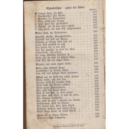 Sammlung geistlicher Lieder netst Gebeten, 1877, Augsburgischer Confession - protestantisme, cantiques, Lieder, Alsatiques