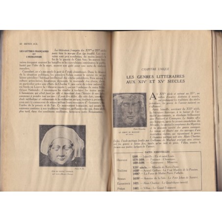 Le Moyen Age, Manuel des études littéraires françaises, Castex Becker, 1946 - manuel de littérature