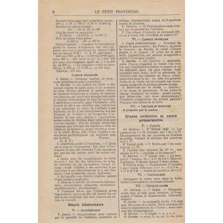 Devoirs scolaires, Le petit Provincial et le Maître Pratique réunis, journal pédagogique, 1912 - pédagogie, journaux