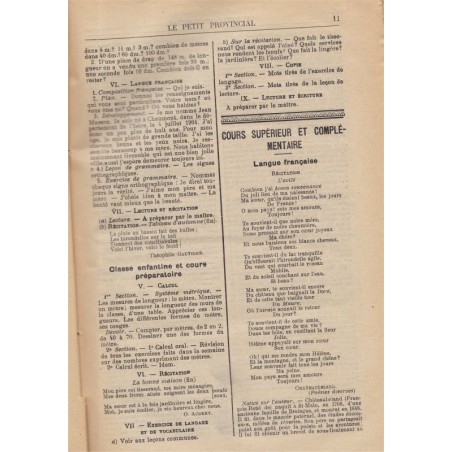 Devoirs scolaires, Le petit Provincial et le Maître Pratique réunis, journal pédagogique, 1912 - pédagogie, journaux