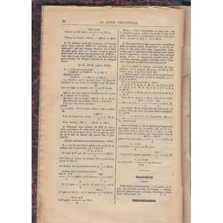 Devoirs scolaires, Le petit Provincial et le Maître Pratique réunis, journal pédagogique, 1912 - pédagogie, journaux