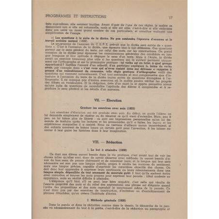 L'enseignement du français, cahiers de pédagogie moderne, Prévot, 1947 - manuel de français