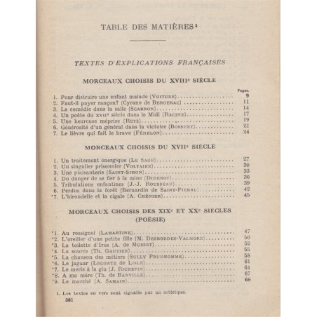 Le français expliqué, classe de 5e, Chappon et Vauquelin, 1954 - manuel de littérature
