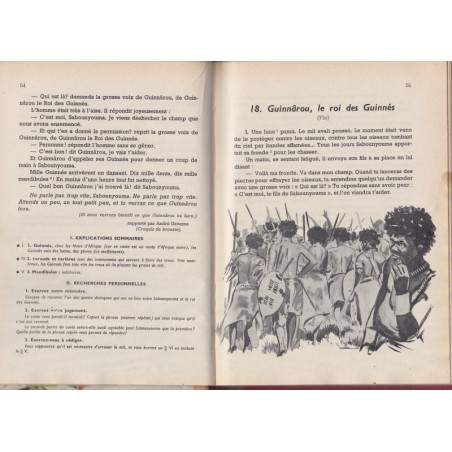 Pages d'action, lectures cours moyen, Lombardy et Jolly, 1955 - manuel de français