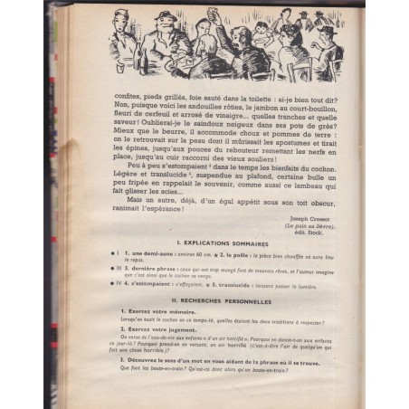 Pages d'action, lectures cours moyen, Lombardy et Jolly, 1955 - manuel de français