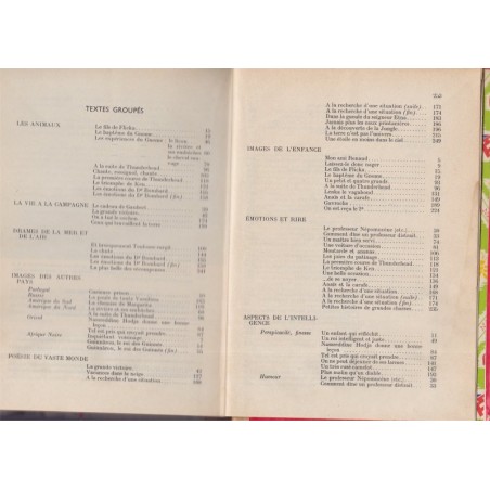 Pages d'action, lectures cours moyen, Lombardy et Jolly, 1955 - manuel de français