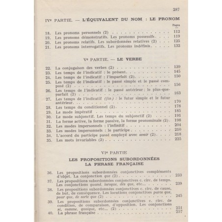 La grammaire française, certificat d'études, David, Haisse et Bouret, 1960 - manuels de français