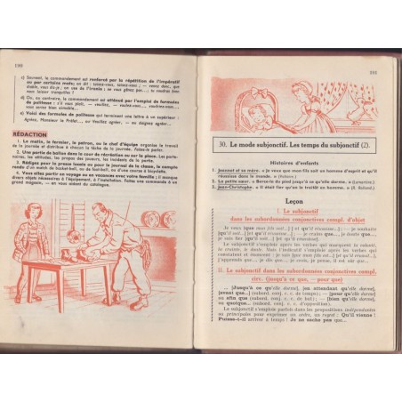 La grammaire française, certificat d'études, David, Haisse et Bouret, 1960 - manuels de français