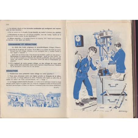 La grammaire française, certificat d'études, David, Haisse et Bouret, 1960 - manuels de français
