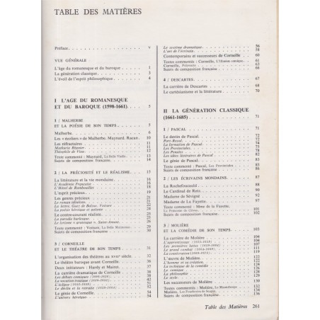 XVIIe siècle, manuel des études littéraires françaises, Castex Surer et Becker, 1966 - manuel de français, littérature française