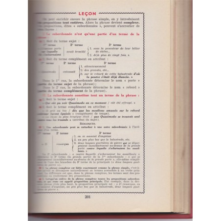 Grammaire française expliquée fin d'études 6e et 5e, Georges et René Galichet, 1957 - manuels de français