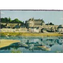Amboise, la Loire, le château, le quai Charles Guinot - carte postale département 37 Indre-et-Loire