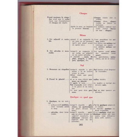 Grammaire française expliquée fin d'études 6e et 5e, Georges et René Galichet, 1957 - manuels de français