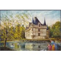 Azay-le-Rideau, châteaux de la Loire - carte postale département 37 Indre-et-Loire, illustrateurs