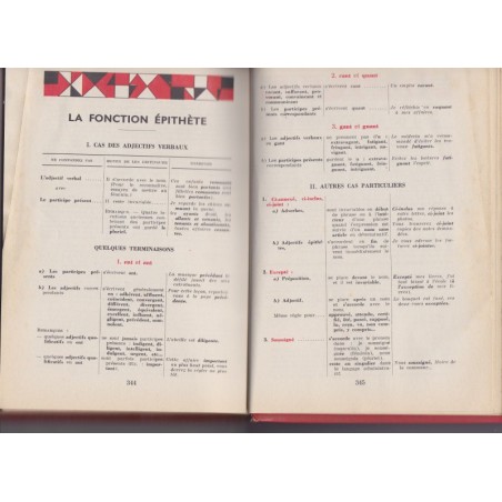 Grammaire française expliquée fin d'études 6e et 5e, Georges et René Galichet, 1957 - manuels de français