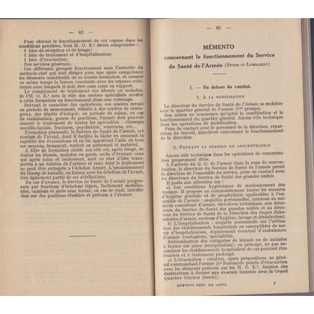 Mémento  des écoles d'armes et de services, service de santé, 20e corps d'Armée, 1928 - instruction militaire,