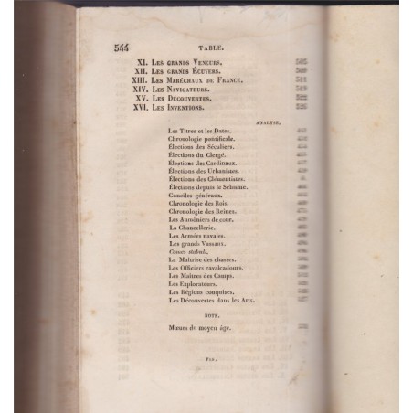 Le moniteur des dates 5200 avant J.C. à 1845, Delandine de Saint-Esprit, 1843 - histoire de France, monarchie, encyclopédie