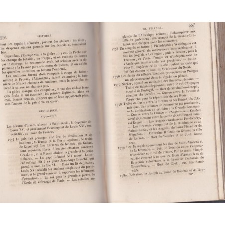 Le moniteur des dates 5200 avant J.C. à 1845, Delandine de Saint-Esprit, 1843 - histoire de France, monarchie, encyclopédie