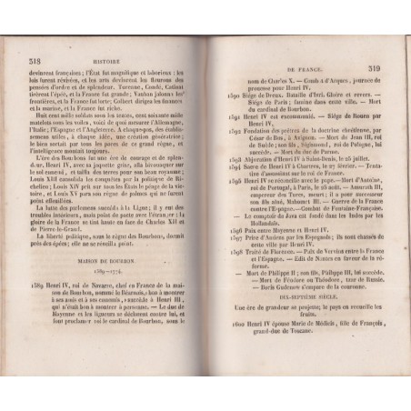 Le moniteur des dates 5200 avant J.C. à 1845, Delandine de Saint-Esprit, 1843 - histoire de France, monarchie, encyclopédie