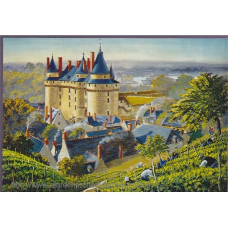 Langeais, châteaux de la Loire - carte postale département 37 Indre-et-Loire, illustrateurs