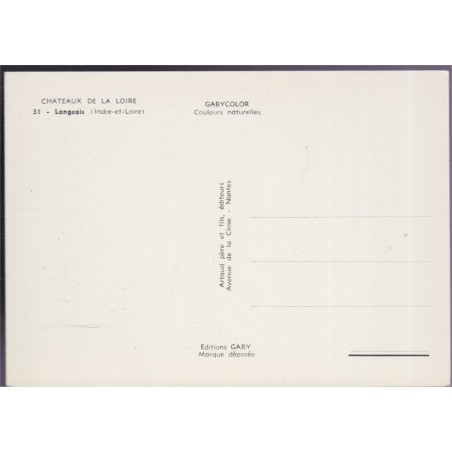 Langeais, châteaux de la Loire - carte postale département 37 Indre-et-Loire, illustrateurs