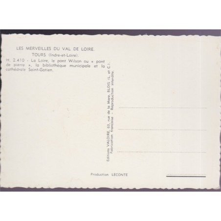 Tours, La Loire, le pont Wilson - carte postale département 37 Indre-et-Loire