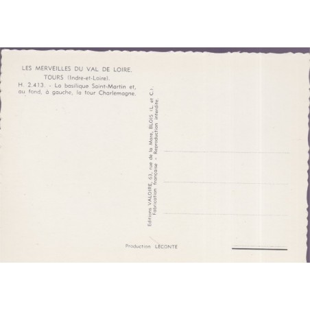 Tours, la basilique Saint-Martin - carte postale département 37 Indre-et-Loire, églises
