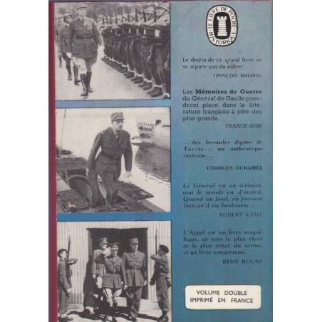 Mémoires de guerre, l'Appel 1940-1942, Général de Gaulle, 1959 - France Libre - 2e guerre mondiale