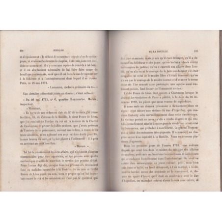 Histoire de la Bastille, Arnould, Alboize du Pujol, 1844 - Moyen Age, prisonniers Ancien Régime, Révolution 1789, gravures,